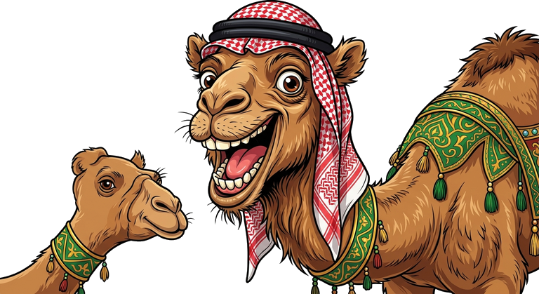 جمل يضحك